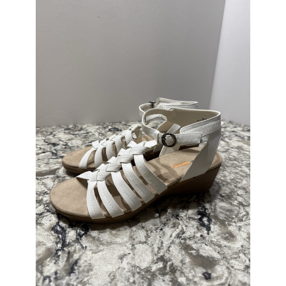 Baretraps Cantrell White Wedge‎ Sandals Women Size 8